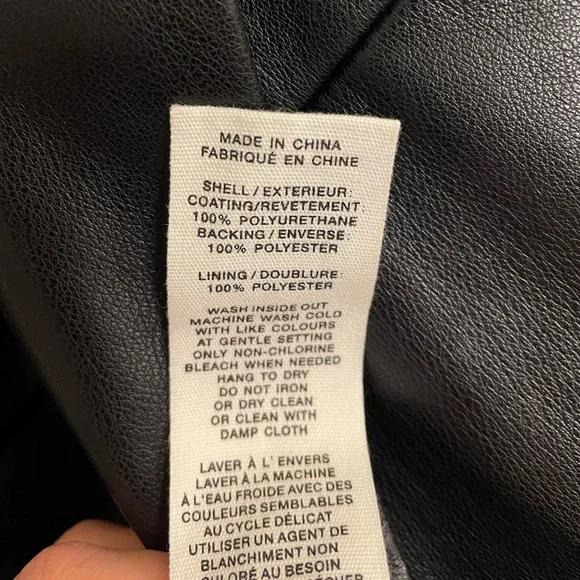 Avec Les Filles faux leather double breasted crop jacket size medium - Picture 9 of 9